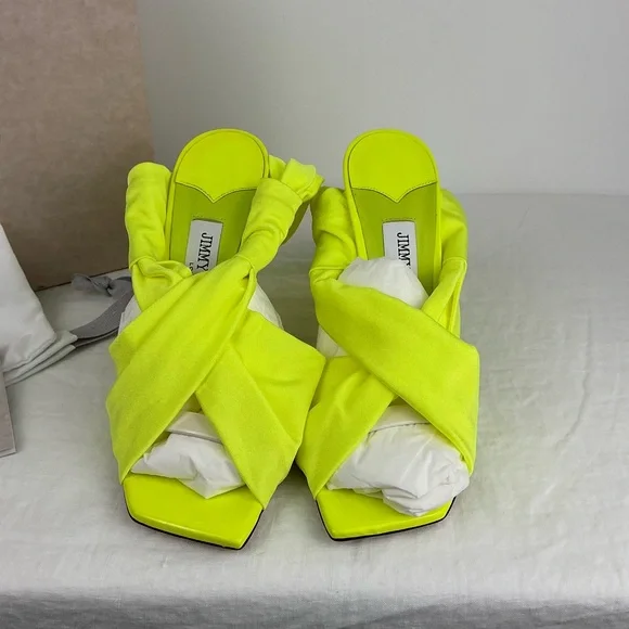 JIMMY CHOO NEOMA 110 NEON APPLE GREEN - 37 - Picture 12 of 14